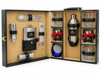 Sanburco Leatherette Portable Mini Bar Set – 12 Piece Premium Kit