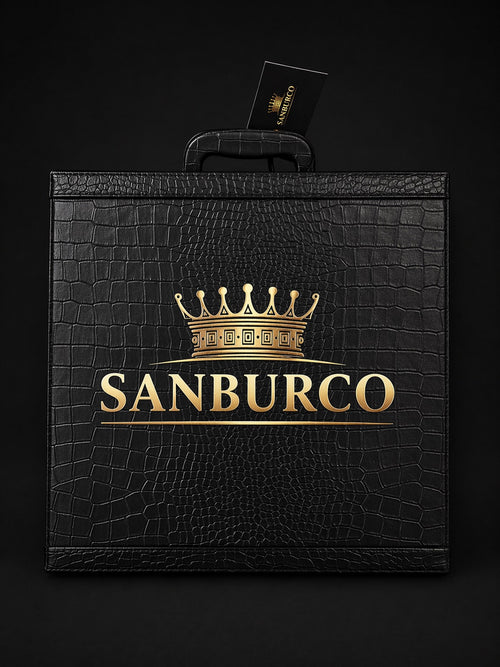 Sanburco Leatherette Portable Mini Bar Set – 12 Piece Premium Kit
